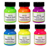 Angelus Neon Acrylic Paint Starter Kit, 6 Pack for Shoes, Boots, Bags, Furniture, Shirts, & More Angelus