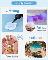 Nicpro UV Resin 200g, 2 PCS Upgrade Crystal Clear Ultraviolet Epoxy Resin Glue Kit, Low Odor & Quick Curing Sunlight Hard UV Resin for Jewelry Nicpro
