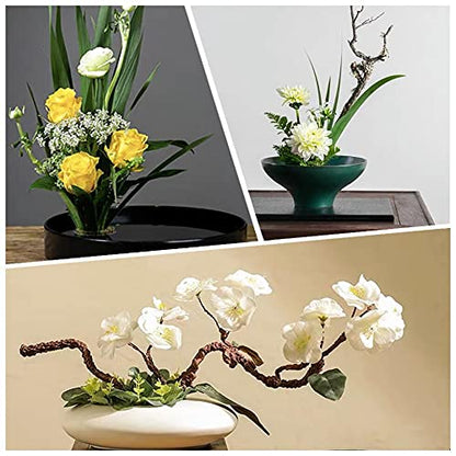 3 Pcs Flower Frogs for Flower Arrangements Supplies, Japanese Flower Arranging Ikebana Kenzan, Pin Frogs for Flowers Holder with Rubber Base Flower - WoodArtSupply