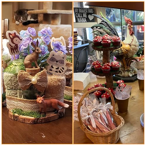 SHUESS 8 PCS 7-7.8 Inch Nature Unfinished Wood Slices, Round Wooden Circle with Tree Bark, Large Natural Pine Wood Slabs Rustic Wood Slices for DIY SHUESS