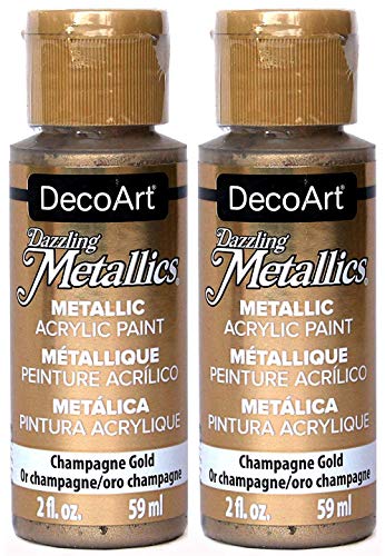 Dazzling Metallics Acrylic Paint 2oz-Champagne Gold - WoodArtSupply