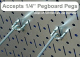 Wall Control 4 Foot Pegboard Sheets with Formed Edges Pegboard – Two Pack of 16in x 48in Metal Pegboard Panels Wall Control