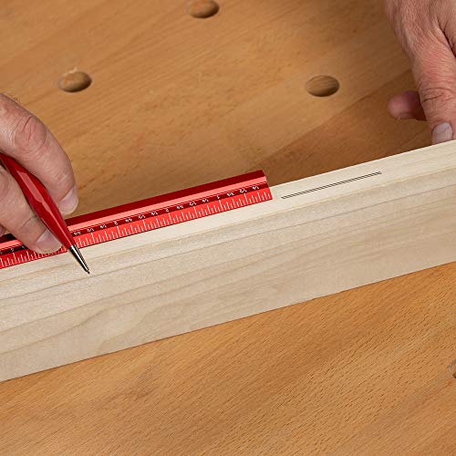 Woodworkers Edge Rule Set - Inch + Edge Rule Rack-It and 4 Stop Woodpeckers