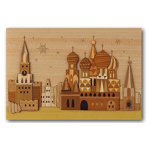 KINOWA Wooden Art Kit Kiharie Moscow Made in Japan KINOWA