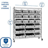 Seville Classics Heavy Duty NSF Bin Rack Solid Steel Wire Shelving Storage Unit, Patented Organizer for Garage, Warehouse, Office, Restaurant, Seville Classics