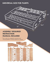tinctor Wooden Paint Organizer & Paint Brush Holder, for 44 Bottles & 22 Brushes - Paint Holder for Acrylic Painting, Paint Rack for Miniature Paint tinctor