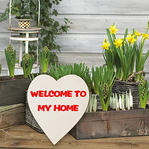 12 Pieces Large Wooden Heart Cutouts, 12 Inch Unfinished Wood Hearts Blank Slice Heart Discs Heart-Shaped Wood Cutouts DIY Love Slices for MixTeach