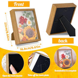 IMZAY Sunflower Crochet Kit with Photo Frame, Sunflower Knitting Weaving Set with Yarn, Hooks, Instruction, Stitching Markers, Fiber Fill, Floral IMZAY