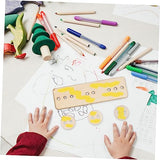 CORHAD 5 Sets Doodle Puzzle Wood Chips Kids Educational Toys Interactive Toys DIY Wooden Chips Graffiti Wooden Chips Wood Decor Toy for Kids Fine CORHAD