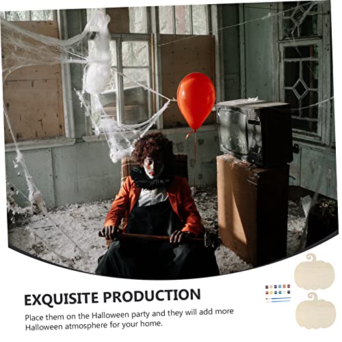 Artibetter 1 Set Unfinished Halloween Crafts Supplies Pendant Filler Drawing Board Label Crafts Ornaments Halloween Ornaments Accessories Blank Gift ARTIBETTER