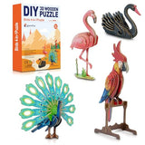 4-in-1 3D Wooden Bird Puzzle Set for Creative Kids - DIY Model Building Kits Smartstoy