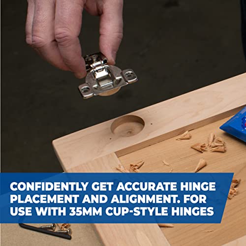 Kreg KHI-Hinge Concealed Hinge Jig - Drill Perfect Holes for Cabinet Hinges & Hardware Installation - Cabinet Door Hinge Tool - Cabinet Hardware Jig - WoodArtSupply