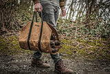 Readywares Waxed Canvas Firewood Carrier, Heavy Duty Firewood Log Carrier, Classic Durable Design Tan Readywares