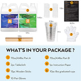 Nicpro 140 oz Silicone Mold Making Kit 15A, Platinum Liquid Silicone Rubber for Mold Maker, Translucent & Flexible & Food Safe Mix Ratio 1:1 for Nicpro