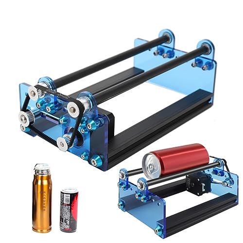 COYWEH Laser Rotary Y-axis Roller, Laser Engraver Rotary Attachment for Engraving Cutting Cylindrical Objects Cans COYWEH