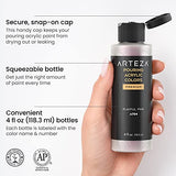 ARTEZA Iridescent Acrylic Paint, Set of 8, Elixir Tones, 4 fl oz Bottles, High-Flow Pouring Paint, Art Supplies for Canvas, Glass, Wood, Ceramics, ARTEZA