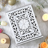 AHUONEL Wooden Key Holder for Wall, Key Box Key Cabinet, Key Hooks Wall Mounted Key Hangers Rustic Decorative Key Rack with 6 Key Hooks for Home AHUONEL