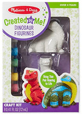 Melissa & Doug Created by Me! Dinosaur Figurines Craft Kit (2 Resin Dinosaurs, 6 Paints, Paintbrush) Melissa & Doug