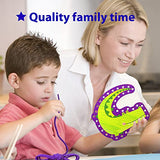 KRAFUN Beginner Easy Safari and Animal Lacing Card Kit, 10 Preschool Lacing Card Project for Kids Arts & Crafts, Lacing Cards for Toddlers, Fine KRAFUN