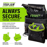 AWP TrapJaw Carpenter Tool Pouch | Tiered 9 Pocket Design with Steel Hammer Loop | Black AWP
