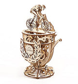 UGEARS Automaton Cyclist 3D Puzzle - Self-Assembly 3D Wooden Puzzles Idea Classic Tour De France Cup Bicycle Wood Model Kit - Creative 3D Puzzles for UGEARS