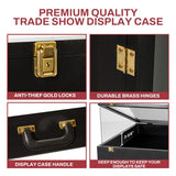 PENNZONI Trade Show Display Portable Case, Clear Acrylic Box for Pastry Display, Display Case for Exhibits w/Acrylic Side Guards | Black with Black PENNZONI