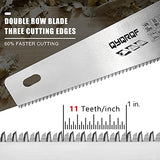14 in. Pro Hand Saw, 11 TPI Fine-Cut Soft-Grip Hardpoint Handsaw Perfect for Sawing, Trimming, Gardening, Cutting Wood, Drywall, Plastic Pipes, Sharp QYQRQF