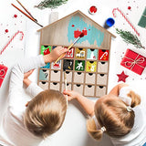 BRUBAKER Wooden Advent Calendar to Fill with 24 Drawers - DIY Unfinished Christmas Calendar for Painting, Crafting and Self-Design - Christmas House BRUBAKER