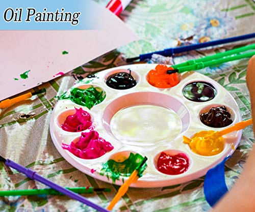 inifus 22 PCS Paint Tray Palettes for Kids, Plastic Paint Pallet with 10 Wells, Acrylic Artist Paint Tray Palette for Kids, Students to Acrylic Oil inifus