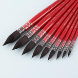 Grabie Professional Watercolor Paint Brushes, Mop Paintbrushes, 9 Pcs, Synthetic Squirrel Hair, Art Supplies for Painting, Great Watercolor Set for Grabie