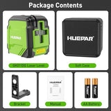 Huepar Laser Level - DIY Self-Leveling Laser Level Tool Green Cross Line Laser Level for Picture Hanging, Construction Indoor Project, with 360° Huepar