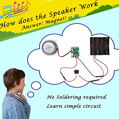 STEM Projects for Kids & Adults Build Your Own Bluetooth Speaker - Science Experiment Electronics Kit | Beginner's Starter DIY Set,STEM Gifts for CYOEST
