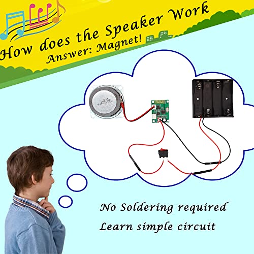 STEM Projects for Kids & Adults Build Your Own Bluetooth Speaker - Science Experiment Electronics Kit | Beginner's Starter DIY Set,STEM Gifts for