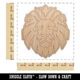 Regal Lion Head Unfinished Wood Shape Piece Cutout for DIY Craft Projects - 1/8 Inch Thick - 6.25 Inch Size Sniggle Sloth