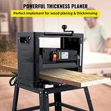 VEVOR Thickness Planer 12.5 inch Wood Planer Foldable 1500W Thickness Planer Woodworking 315"/min Feed Rate Double Cutter Benchtop Thickness Planer VEVOR