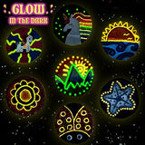 klmars Kids Wooden Painting Kit-Glow in The Dark-Arts & Crafts Gifts for Boys Girls Ages 5-12-Wood Slice Craft Activities Kits - Creative Art Toys klmars