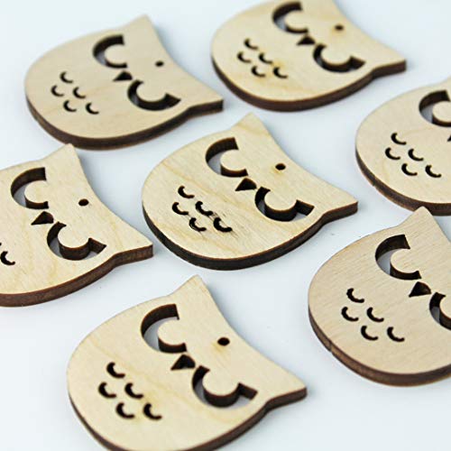 ALL SIZES BULK (12pc to 100pc) Unfinished Wood Laser Cutout Owl Dangle Earring Jewelry Blanks Shape Crafts Made in Texas Texan Wood Crafts