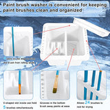 MyLifeUNIT Paint Brush Cleaner, Paint Brush Holder and Organizers for Acrylic, Watercolor, and Water-Based Paints (White) MyLifeUNIT