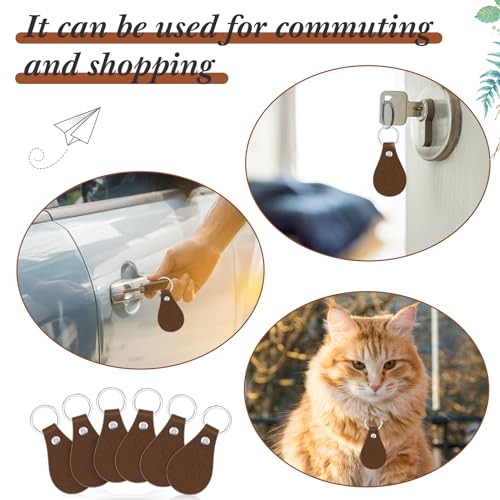 Taiyin 30 Pcs Leather Key Fob Kit for DIY Craft, PU Leather Key Fobs Blanks with Rivets and Key Rings for Laser Engraving Keychain Making Leather Taiyin