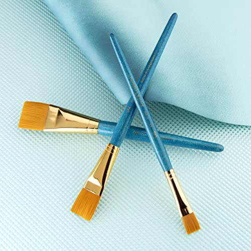 Royal & Langnickel Royal Zip N' Close Gold Taklon Glaze Wash 3-Piece Brush Set - WoodArtSupply