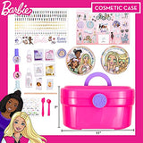 Barbie Cosmetic Case by Horizon Group USA, DIY Beauty Kit for an at-Home Spa Day, Create Your Own Face Sheet Masks, Nail Art & Body Glitter, Includes Barbie