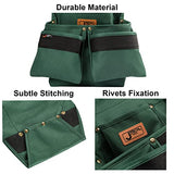 Jetech Tool Belt Pouches Bag with 4 Pocket - Heavy Duty Tool Utility Pouch with Adjustable Belt for Electrician,Carpenters,Craftsman,Gardening Jetech