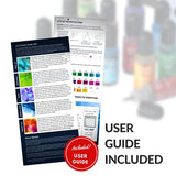 Alcohol Ink Set - New Improved Formula - 24 Highly Saturated Alcohol Inks - Fast-Drying and Permanent Inks - Versatile Alcohol Ink for Epoxy Resin, Piccassio