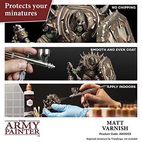 The Army Painter Warpaints Air Airbrush Matt Varnish 18ml Acrylic Paint for Airbrush, Wargaming and Modelling The Army Painter