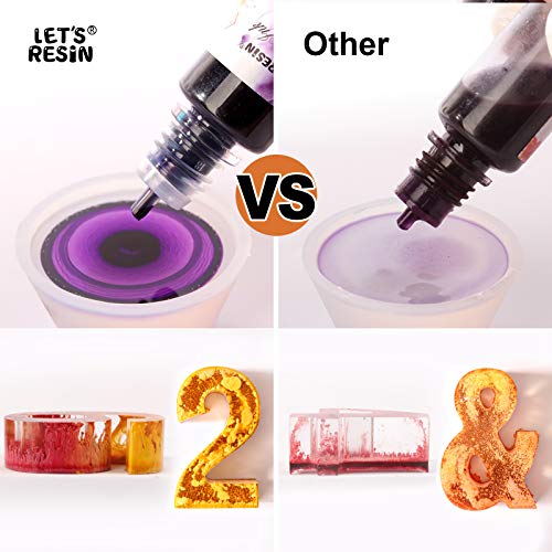 Alcohol Ink for Epoxy Resin LET'S RESIN Concentrated Alcohol Ink Set, 26 Vibrant Colors Alcohol-Based Resin Ink,Alcohol Paint Resin Dye for Resin LET'S RESIN