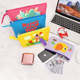 Sinzip 10 Pieces Cotton Canvas Makeup Bag with Bottom and Strap, Multi-Purpose Cosmetic Bag with Zipper Travel Toiletry Pouch, Blank DIY Craft Bag Sinzip