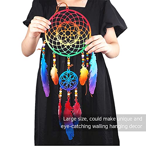 Large Dream Catcher Resin Mold, Dreamcatcher Silicone Mold for Epoxy Resin, Wall Hanging Feather Pendant Keychain Kit Ornament Making Mould, Resin Wehous