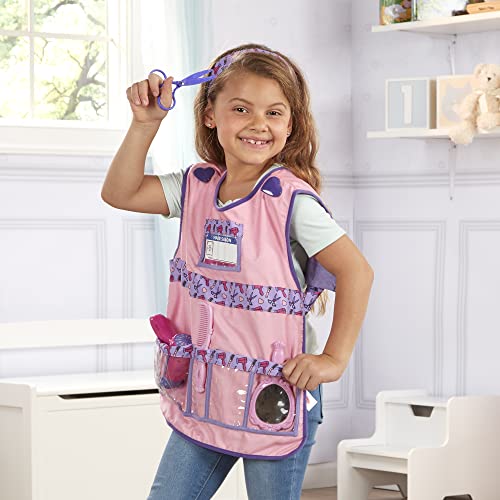 Melissa & Doug Hair Stylist Role Play Costume Dress-Up Set (Frustration-Free Packaging) Purple 17" x 21" x 5", for Children Age : 3+ Melissa & Doug
