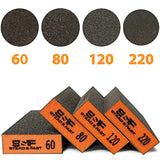 Sanding Sponge, 60 80 120 220 Coarse Medium Fine Grit Sanding Block, Sander Sponges for Drywall Metal, Sandpaper Sponge Sanding Blocks for Wood 4 Pcs S&F STEAD & FAST