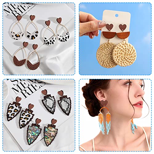 Wood Earring Studs for Jewelry Making,100Pcs Wood Stud Earring